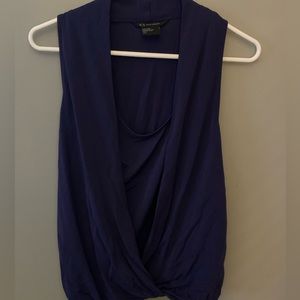 Armani Exchange Blue Sleeveless Shirt